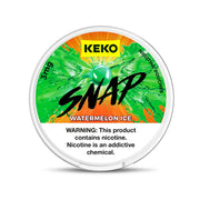 Keko Snap watermelon ice nicotine pouches packaging on a white background