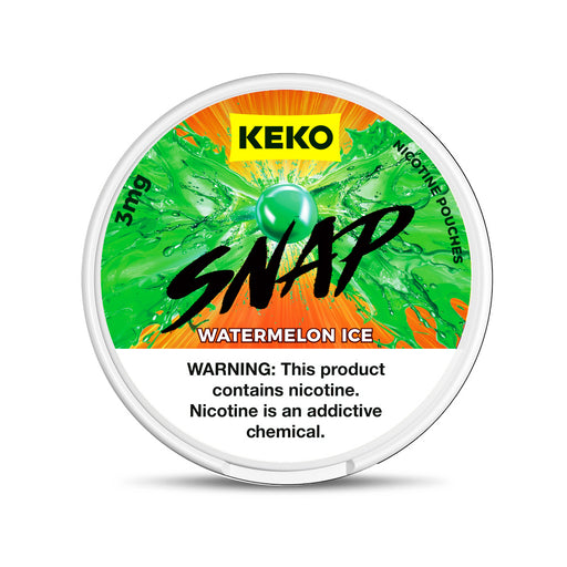 Keko SNAP Watermelon Ice nicotine pouch can - tobacco-free, refreshing fruit flavor