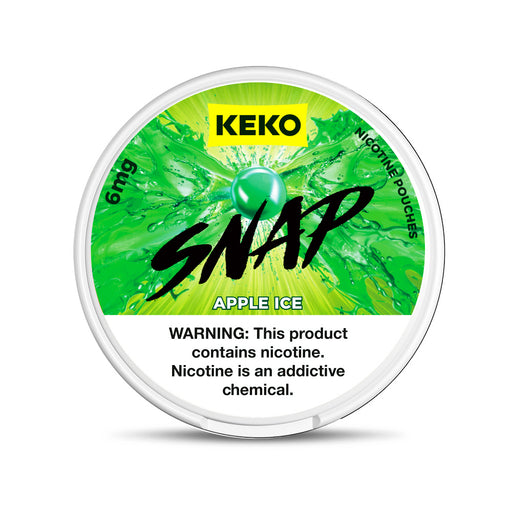 Keko SNAP Apple Ice 6mg nicotine pouch can - tobacco-free, crisp apple flavor