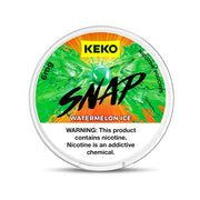 Keko Snap watermelon ice nicotine pouches packaging on a white background