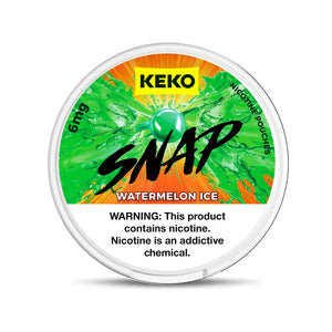 Keko Snap watermelon ice nicotine pouches packaging on a white background