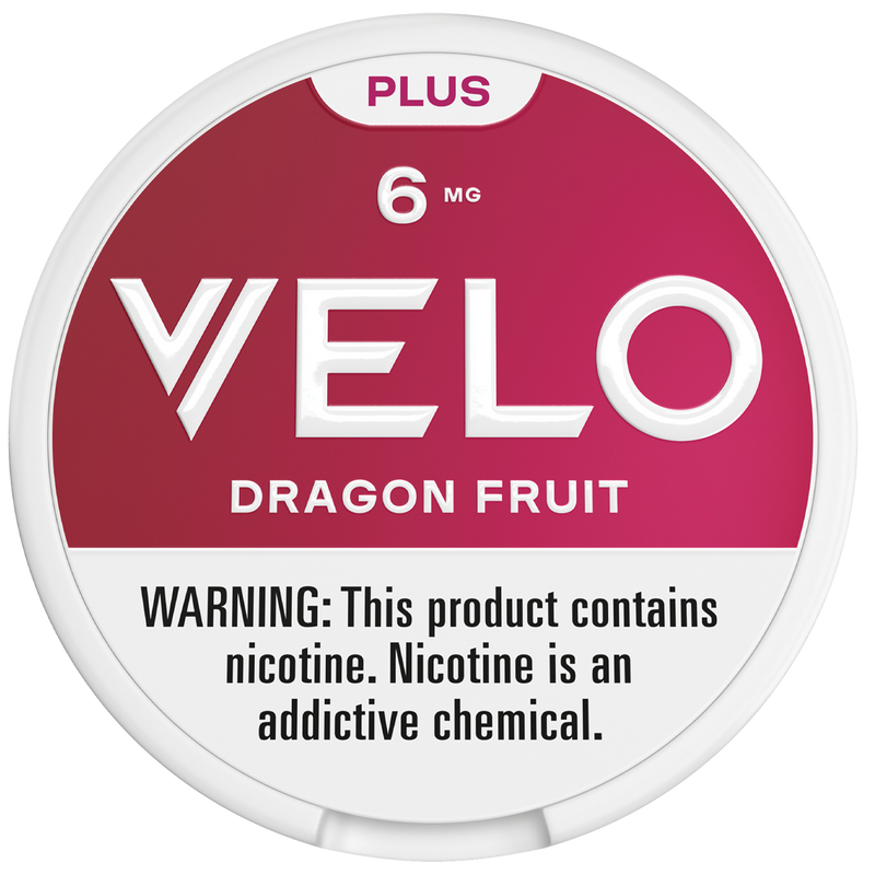 VELO Plus Dragon Fruit nicotine pouch can - synthetic nicotine, exotic fruit flavor