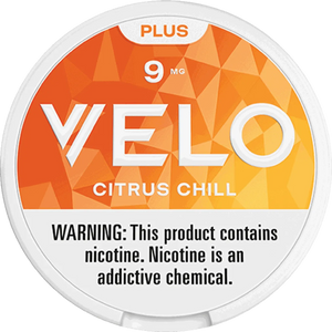 VELO Citrus Chill product packaging with orange and white design