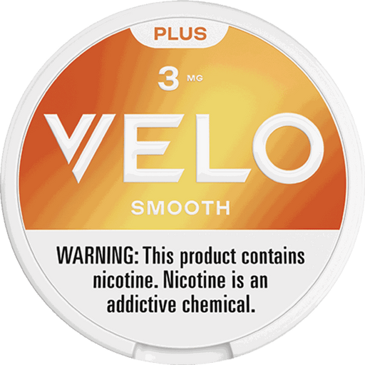 VELO Plus Smooth nicotine pouch can - synthetic nicotine, unflavored subtle taste