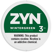 ZYN Wintergreen nicotine pouch can - tobacco-free, classic wintergreen flavor