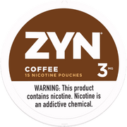 ZYN Coffee nicotine pouch can - tobacco-free, rich coffee flavor, 3mg and 6mg